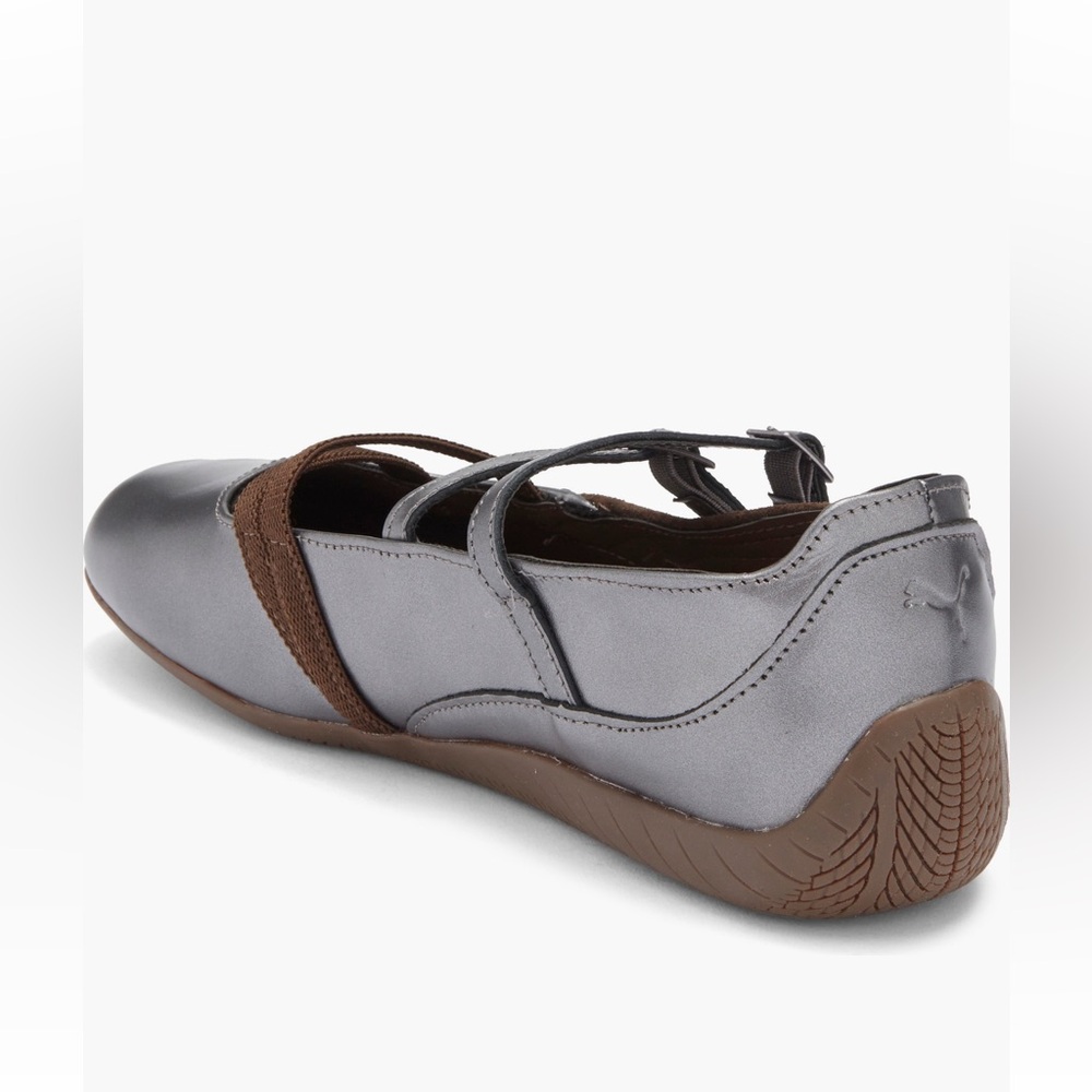 Puma Speedcat Metallic Silver and Brown Ballet Sneakers - Picture 4 of 4